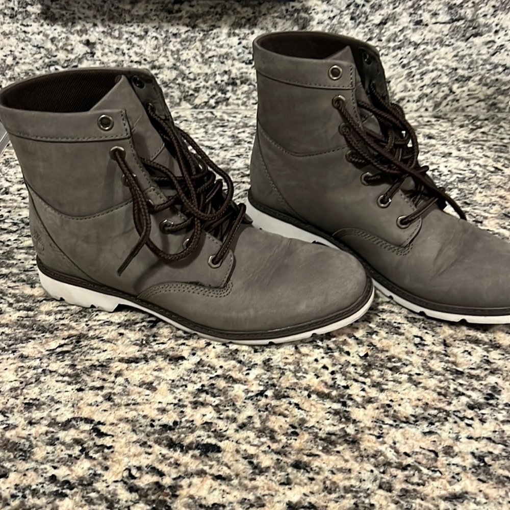 Gray booties
